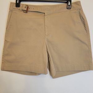 Lauren Ralph Lauren Khaki Tan Cotton Shorts Women's Sz 14